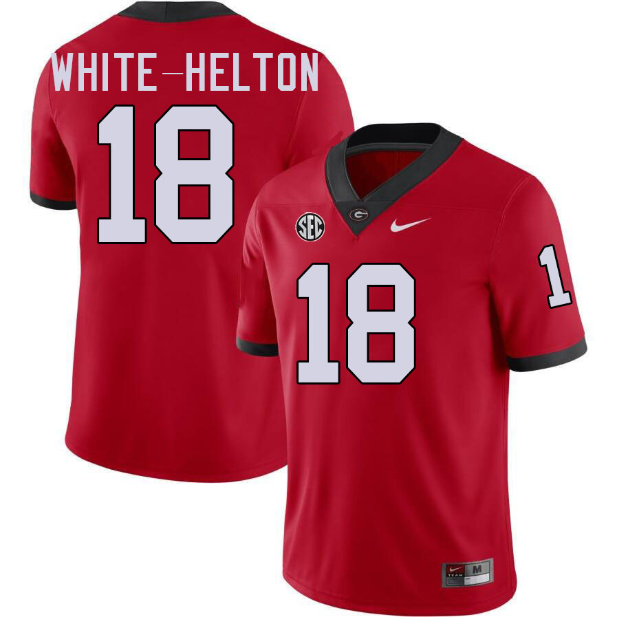 #18 Sacovie White-Helton UGA Jersey,University Of Georgia Bulldogs Football Jersey,Uniforms,Gears-Re